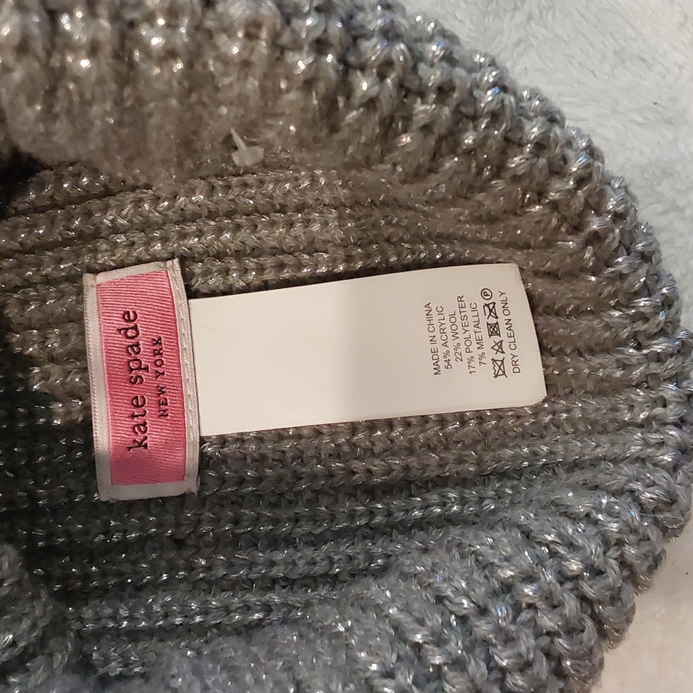 Kate Spade New York Metallic Bow Beanie - Picture 6 of 8